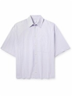 Bottega Veneta - Checked Cotton and Linen-Blend Shirt - Blue