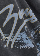 Anine Bing Spencer Printed Cotton Sweatshirt Black