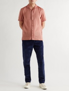 ORLEBAR BROWN - Hibbert Camp-Collar Linen and Cotton-Blend Shirt - Pink