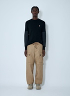 Moncler Grenoble Crewneck Sweater with Nylon Sleeve Patches