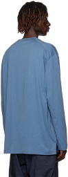 Y-3 Blue Loose-Fit Long Sleeve T-Shirt