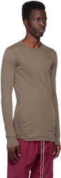 Rick Owens Taupe Double Long Sleeve T-Shirt
