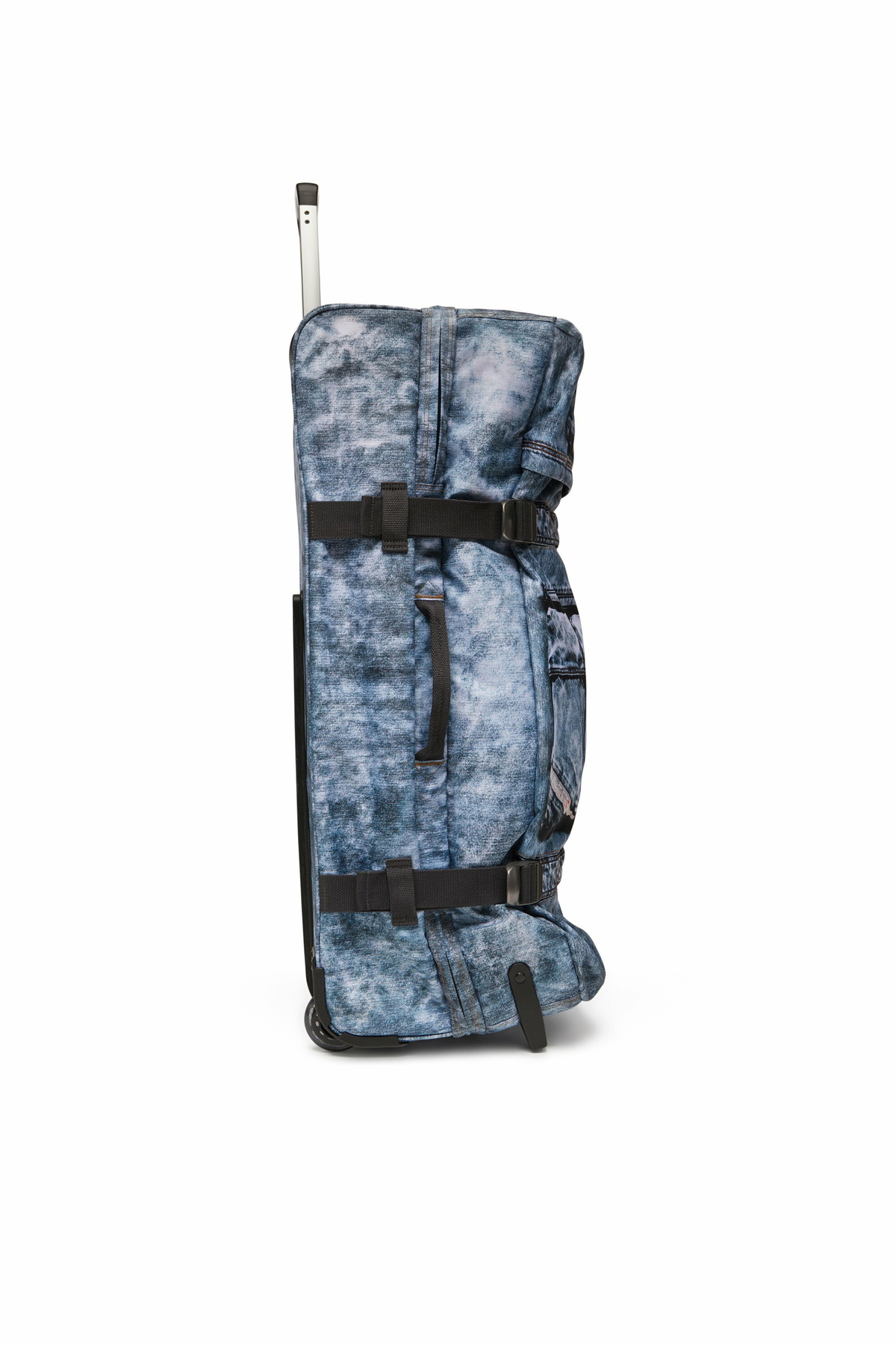 Diesel Travel trolley in trompe l'oeil denim - Carry-on Suitcases - Unisex - Blue
