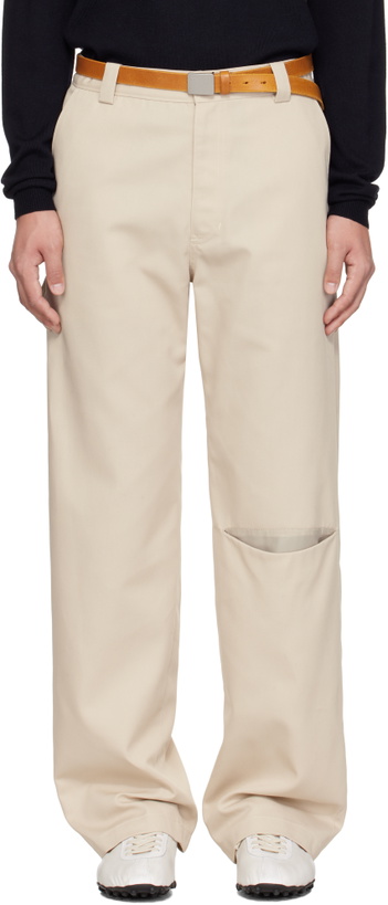 Photo: Commission Beige Slash Chino Trousers