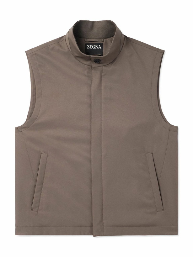 Photo: Zegna - Slim-Fit Shell Gilet - Brown