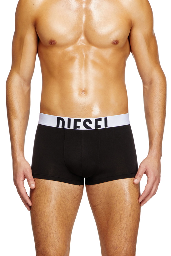 Photo: Diesel Three-pack boxer briefs in stretch cotton - Trunks Mens in Black