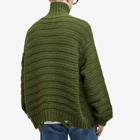 MM6 Maison Margiela Men's Horizontal Rib Jumper in Khaki