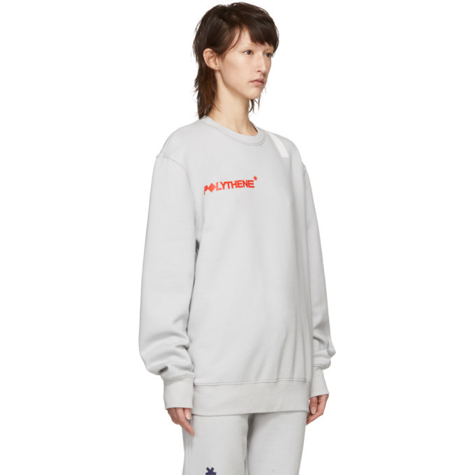 Polythene* Optics Grey Logo Nail Sweatshirt
