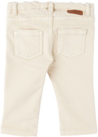 Bonpoint Baby Off-White Cookie Trousers