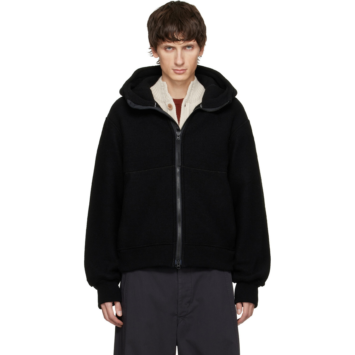 Canada Goose Black 'Black Label' Chilliwack Fleece Bomber Jacket