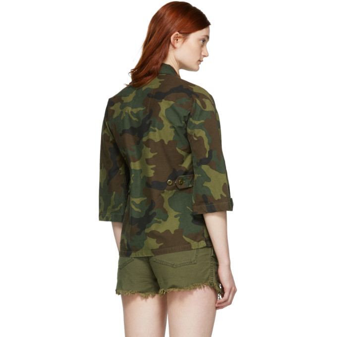 R13 Green Camo Shrunken Abu Jacket R13