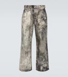 Acne Studios Printed wide-leg jeans