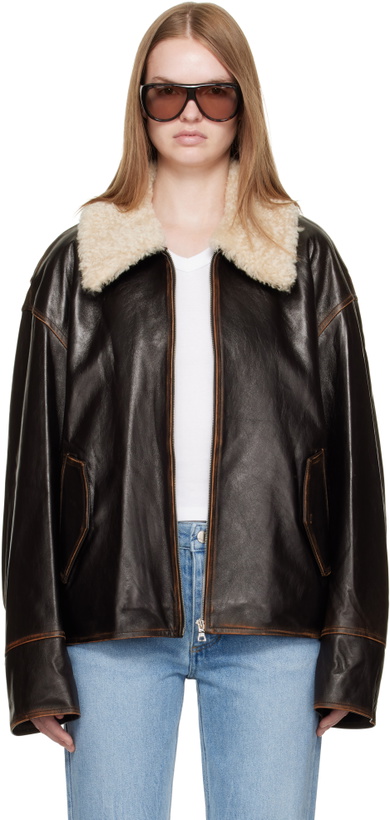 Photo: R2W Brown Allison Leather Jacket