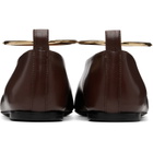 Jil Sander Burgundy Ring Ballerina Flats