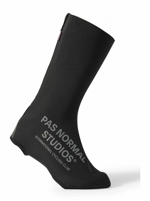 Photo: Pas Normal Studios - Heavy Logo-Print Stretch-Jersey Overshoes - Black