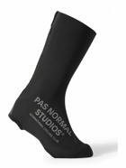 Pas Normal Studios - Heavy Logo-Print Stretch-Jersey Overshoes - Black