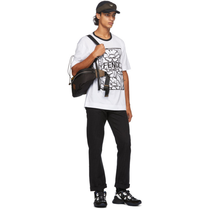 Fendi White Joshua Vides Edition Floral T-Shirt Fendi