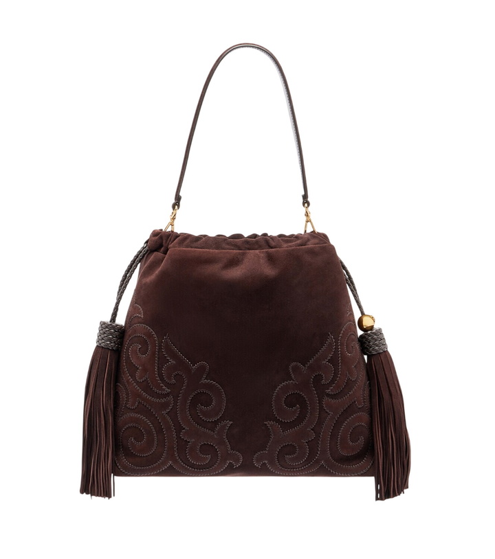 Photo: Etro Kalispera Medium suede shoulder bag