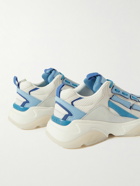 AMIRI - Bone Runner Leather-Trimmed Mesh Sneakers - Blue