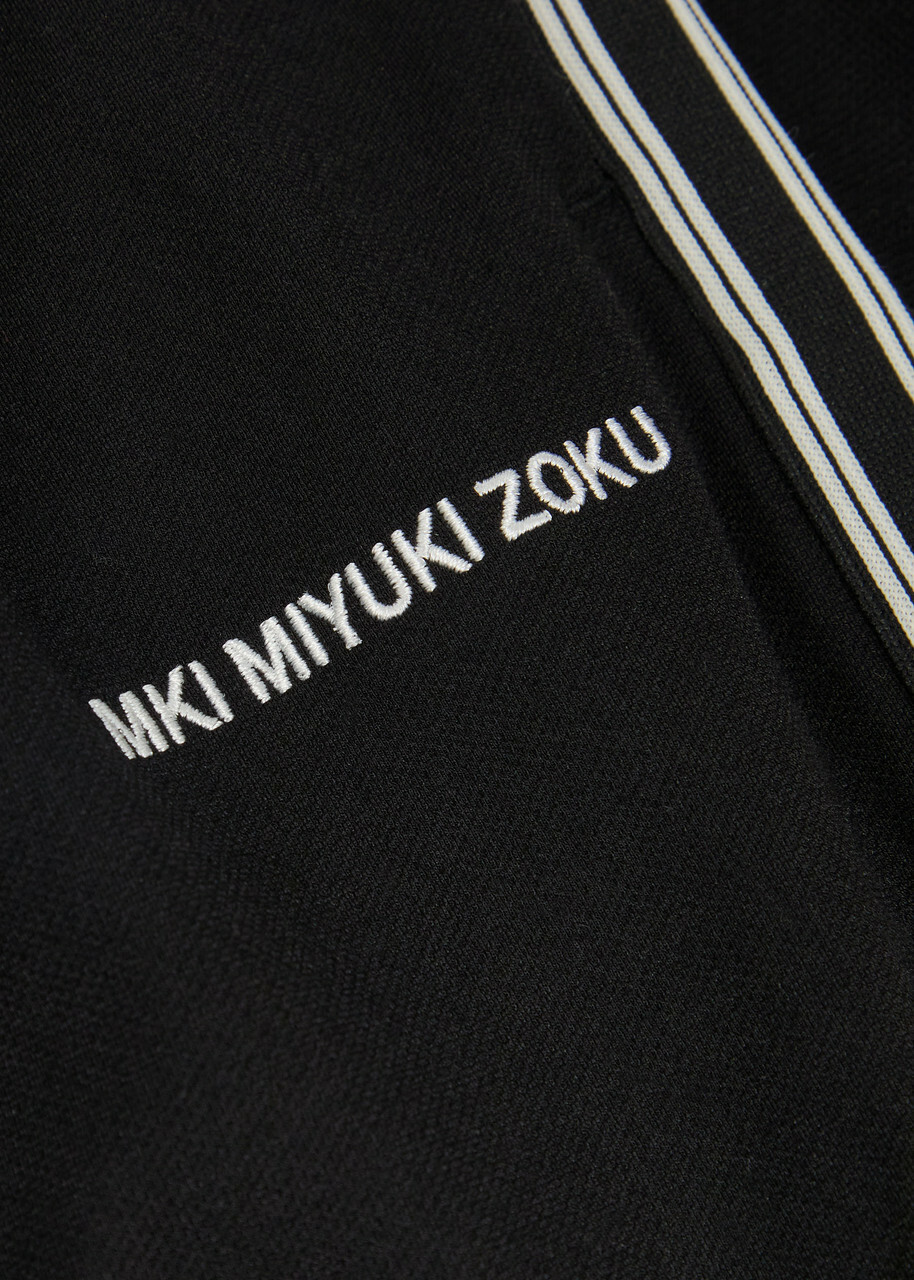 Mki Miyuki Zoku Logo-embroidered Straight-leg Jersey Track Pants Black