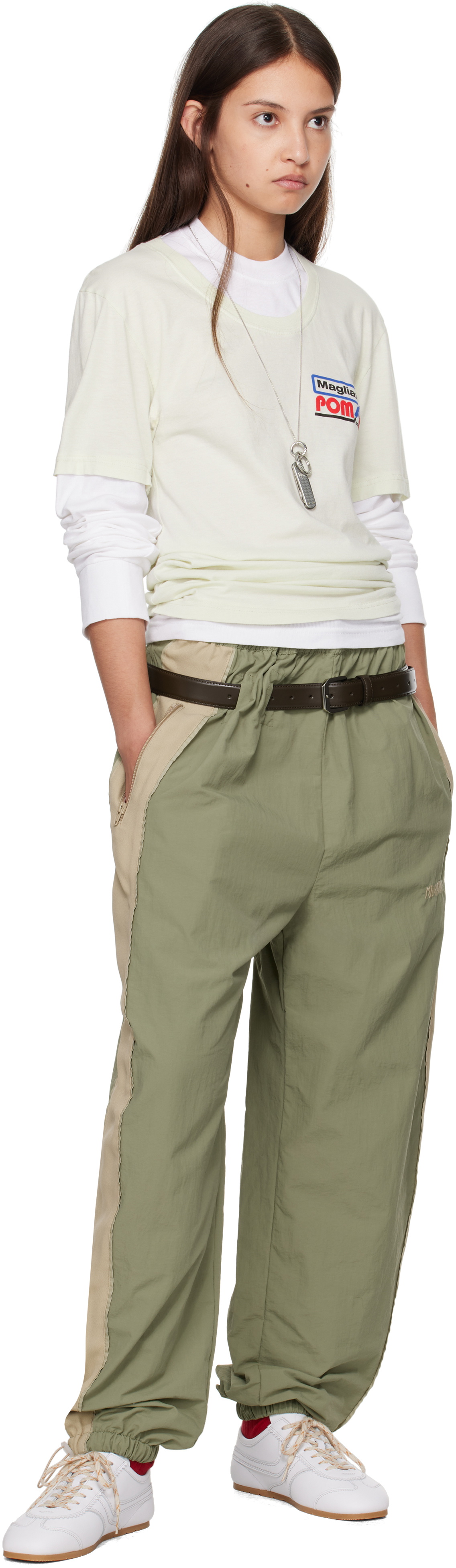 【関税込み】Magliano カーキ&ベージュ Rave トラックパンツ Magliano Khaki & Beige Rave Track Pants Magliano