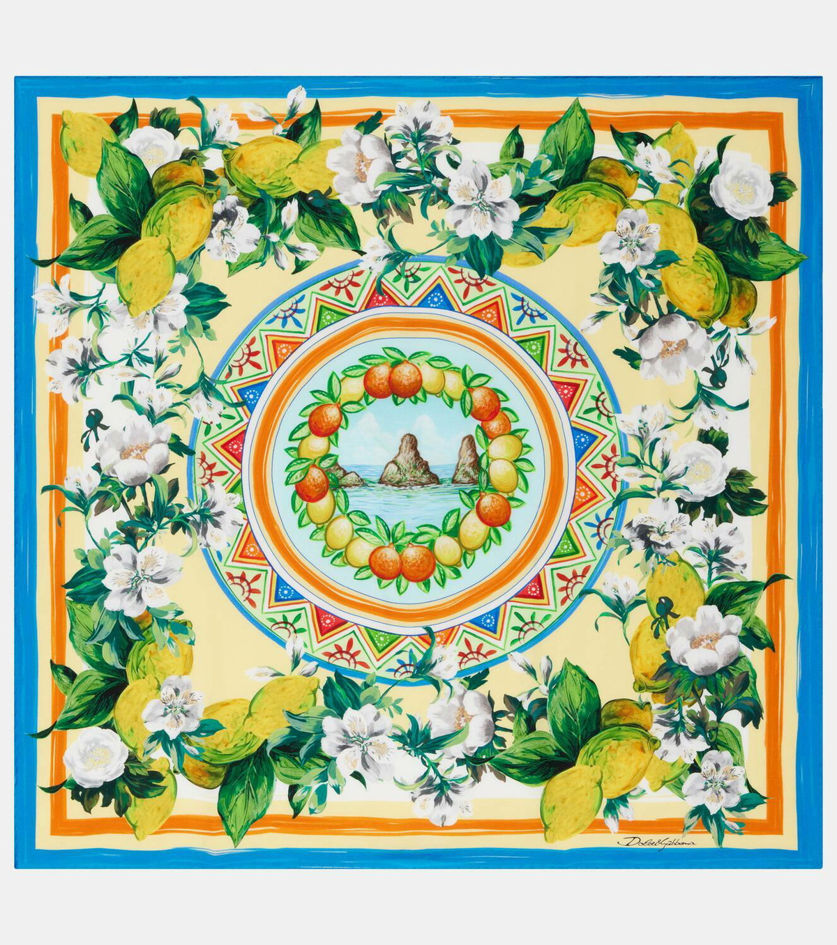 Dolce&Gabbana Printed silk twill scarf