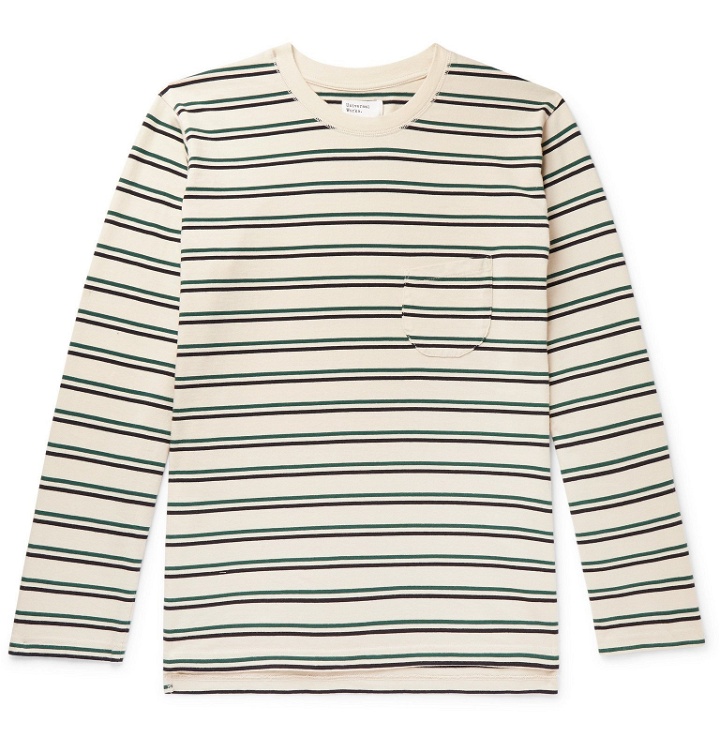 Photo: Universal Works - Striped Cotton-Jersey T-Shirt - Cream