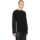 Juun.J Black Layered Crewneck Sweater