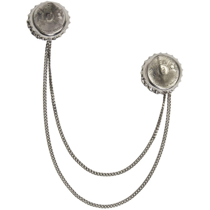 Photo: Alexander McQueen Silver Double Cap Brooch