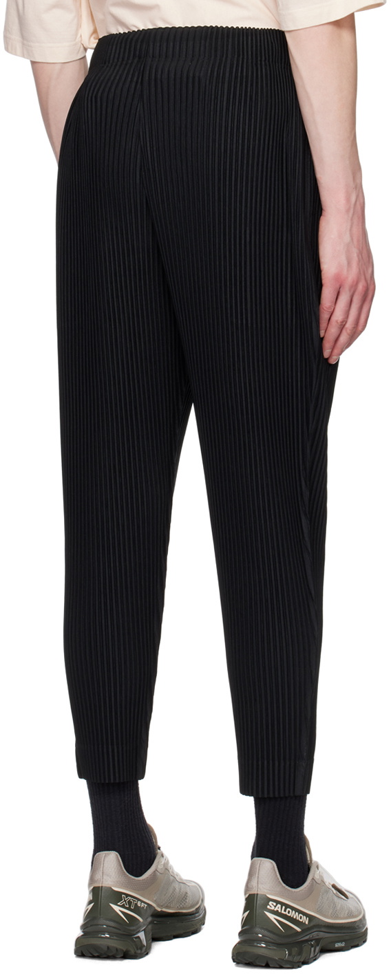 Homme Plissé Issey Miyake Black Monthly Colour Ribbed Trousers – Size 3