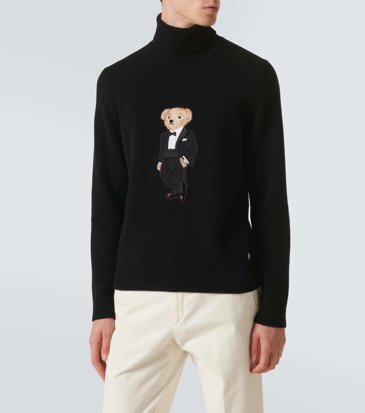 Ralph Lauren Purple Label Polo Bear cashmere turtleneck sweater