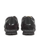 Valentino Men's Knit Rockrunner Sneakers in Black/Stone
