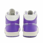Air Jordan Women's 1 Mid W Sneakers in Action Grape/Purple