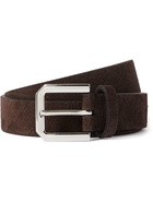 BRUNELLO CUCINELLI - 3cm Suede Belt - Brown