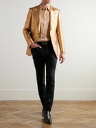 TOM FORD - Pintucked Silk-Charmeuse Shirt - Neutrals