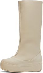 Ottolinger Off-White Rubber Tall Boots