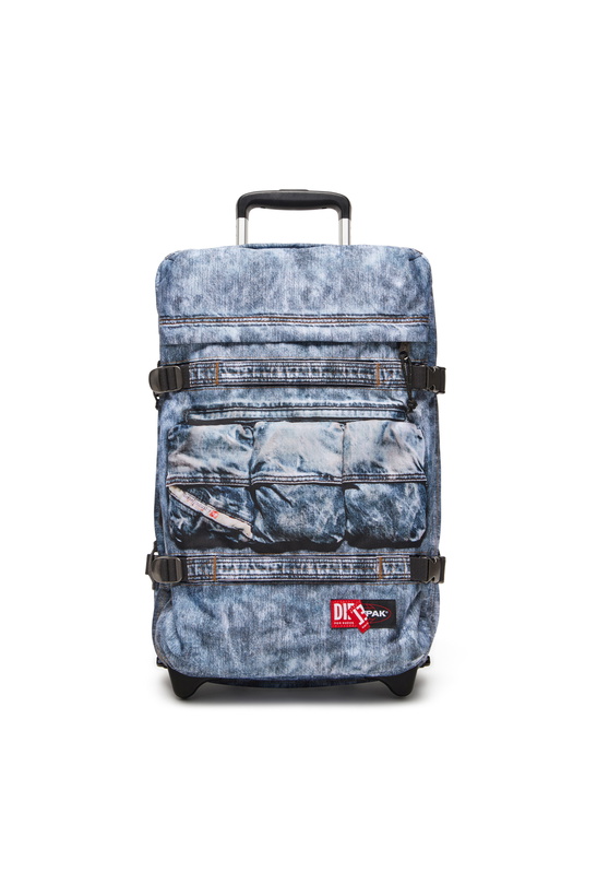 Photo: Diesel Cabin bag in trompe l'oeil denim - Carry-on Suitcases - Unisex - Blue