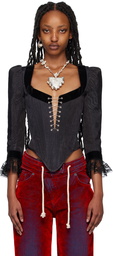 Dilara Findikoglu Black Mourning Corset