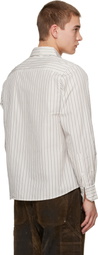KidSuper White Striped Face Shirt