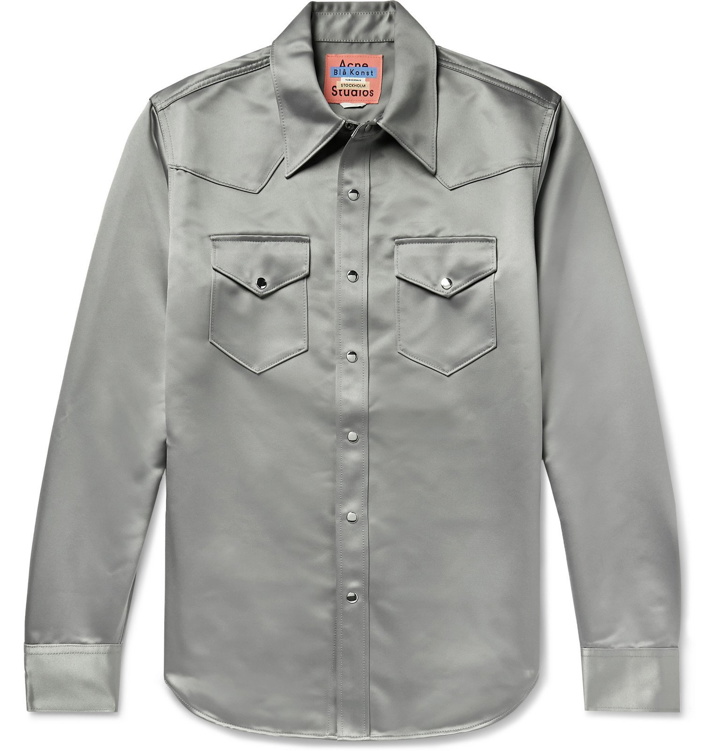 Photo: Acne Studios - Satin Western Shirt - Gray