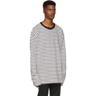 Diesel Black and Off-White T-Daichi Long Sleeve T-Shirt
