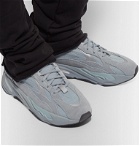 adidas Originals - Yeezy Boost 700 V2 Nubuck, Leather and Mesh Sneakers - Blue