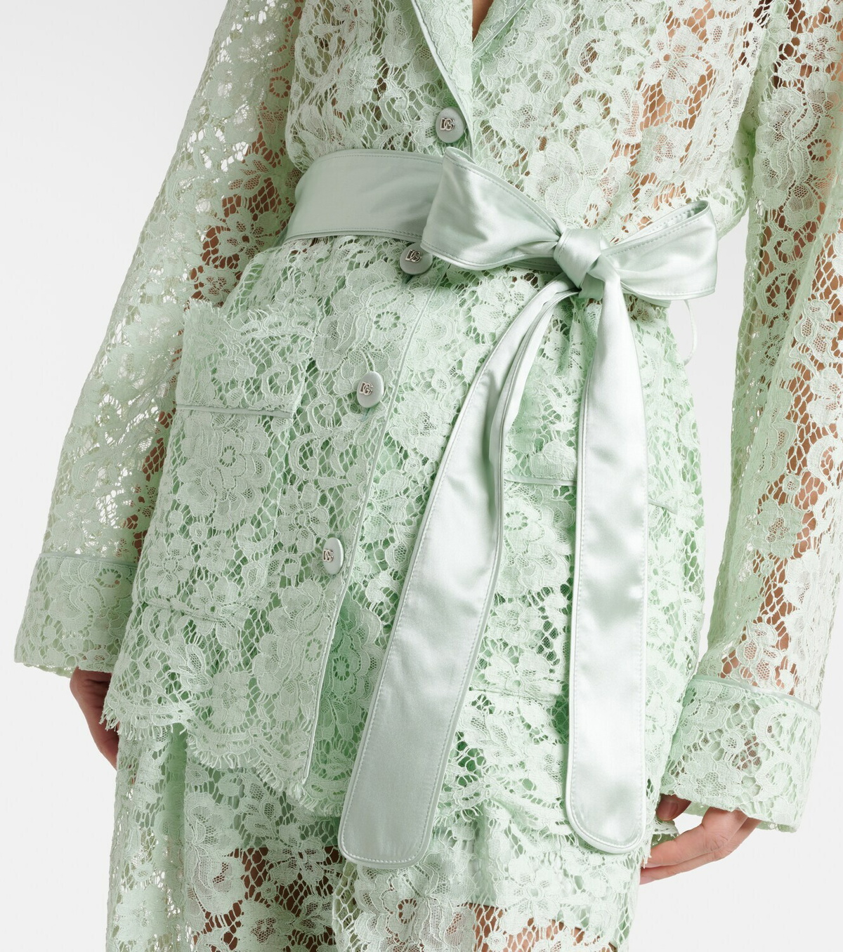 Dolce&Gabbana Belted lace blazer