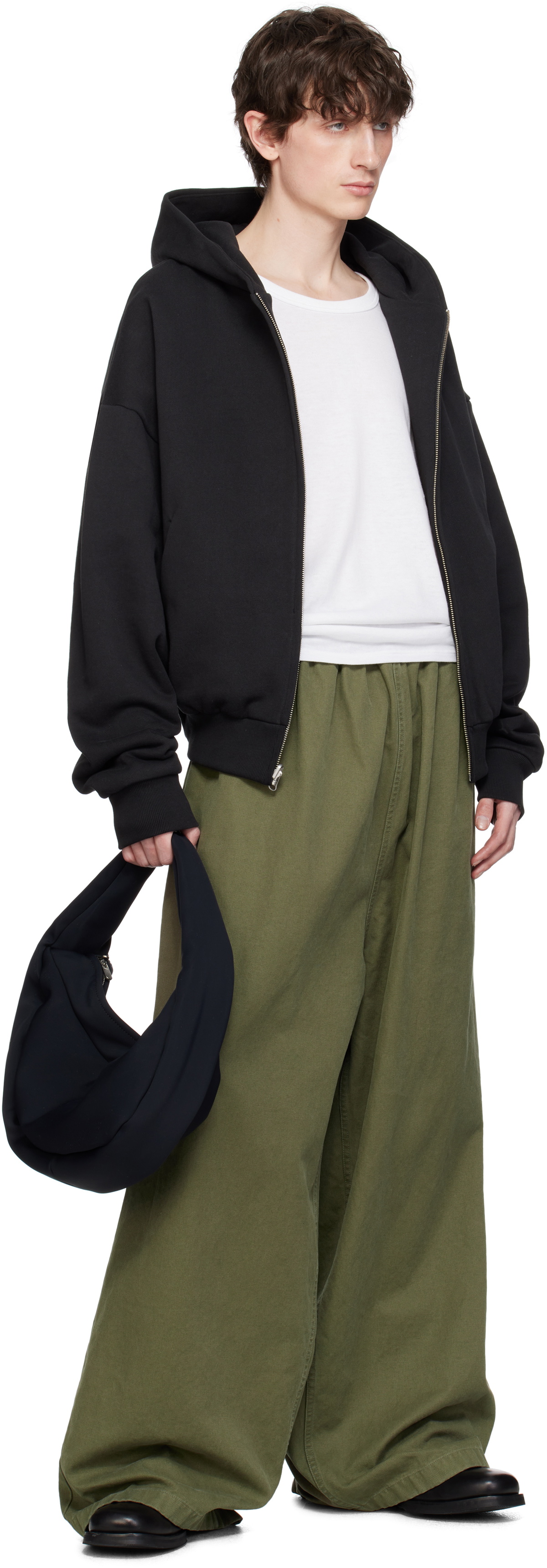 Seventh Black Mini Moon Baguette Bag Seventh