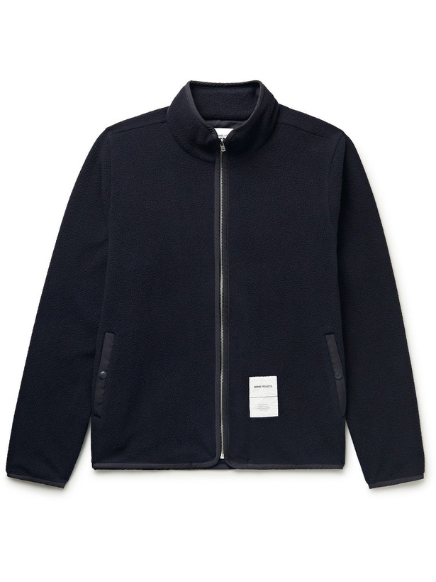 Photo: Norse Projects - Frederik Polartec Recycled Fleece Jacket - Blue