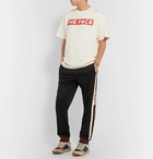 Gucci - Tapered Webbing-Trimmed Tech-Jersey Track Pants - Black