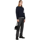 Thom Browne Navy Classic Loopback 4-Bar Sweatshirt