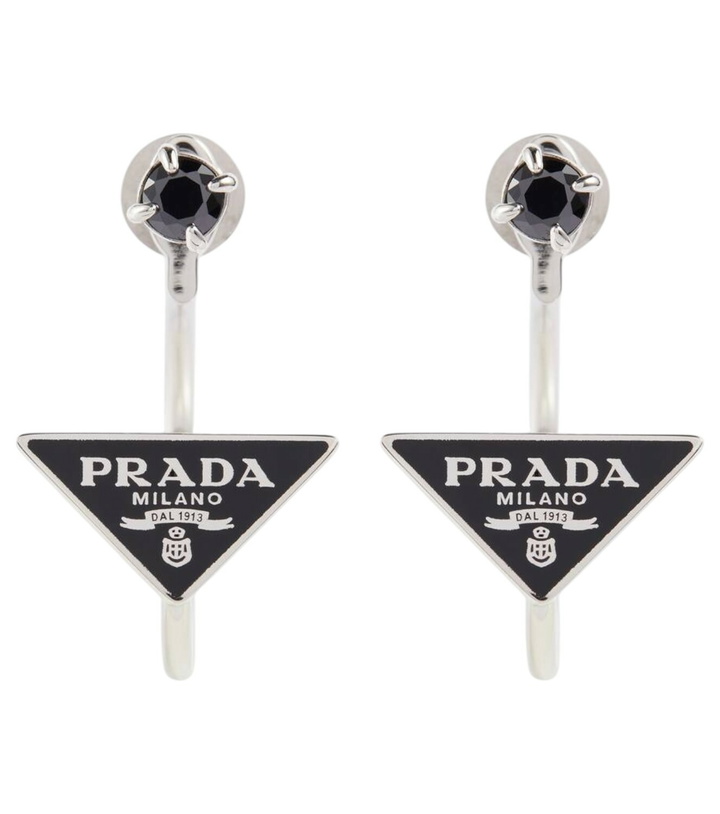 Photo: Prada Symbole silver earrings