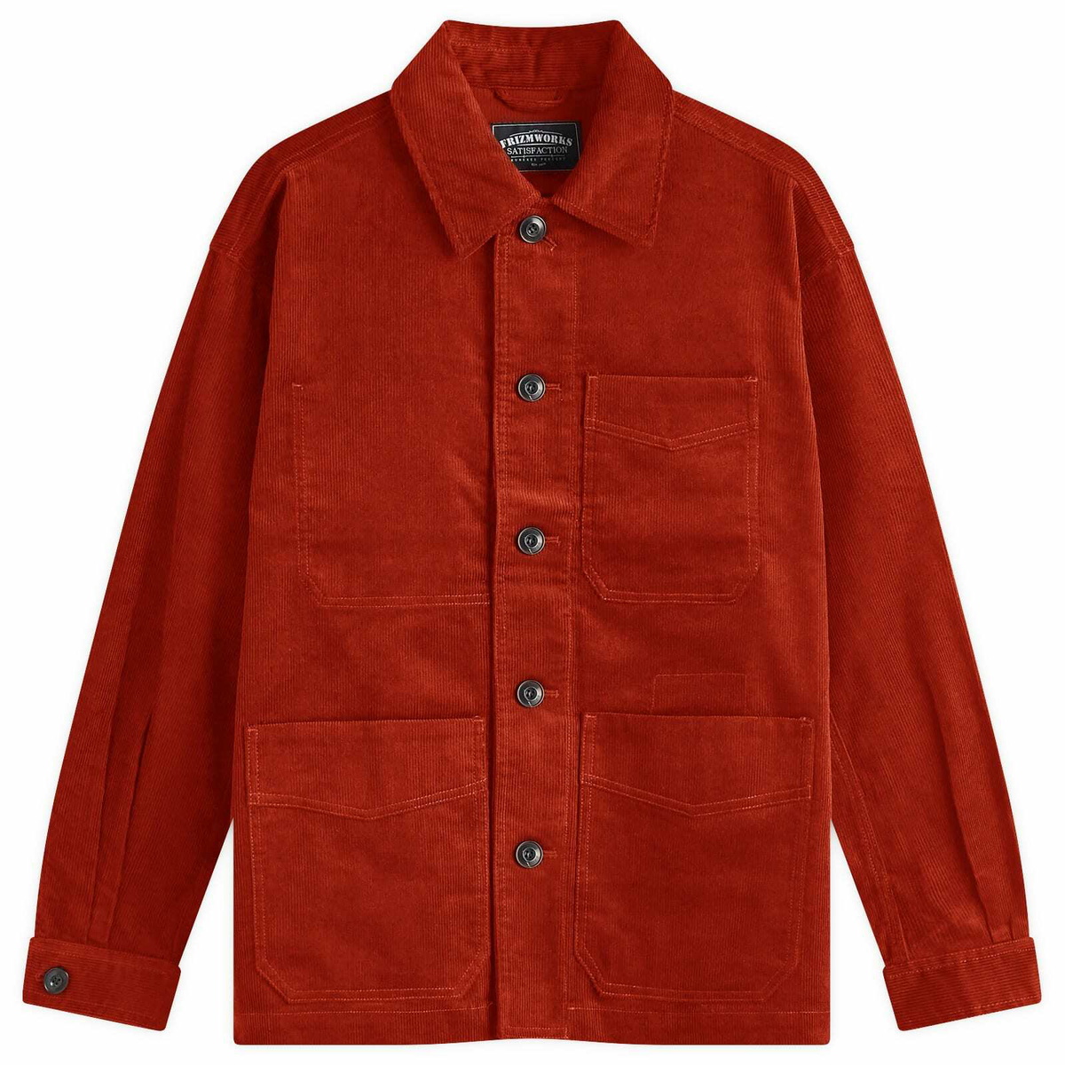 FrizmWORKS Men's Corduroy French Work Jacket in Brick FrizmWORKS