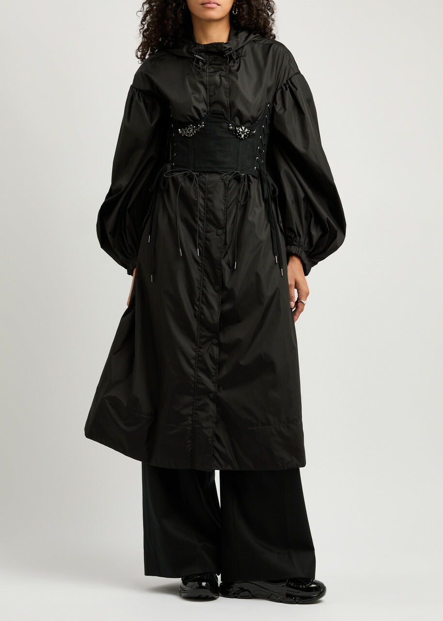 Simone Rocha Crystal-embellished Mesh Corset top Black Simone Rocha